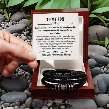 Son Gift – Graduation, Birthday, Holiday – Love You Forever Bracelet - Personalize Memories