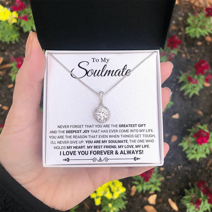 To My Soulmate - I Love You Forever & Always - Eternal Hope Necklace - Personalize Memories