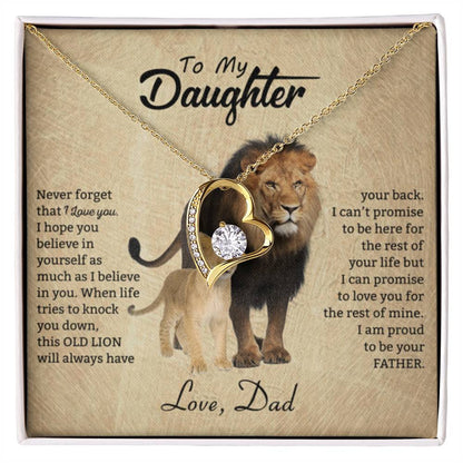 To My Daughter - Never forget that I love you - Daughter Gift from Dad - Forever Love Necklace - Personalize Memories