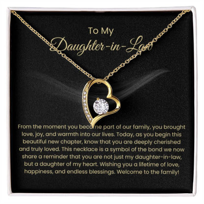 To My Daughter In Law - Forever Love Necklace - Gift for Daughter in Law - Personalize Memories