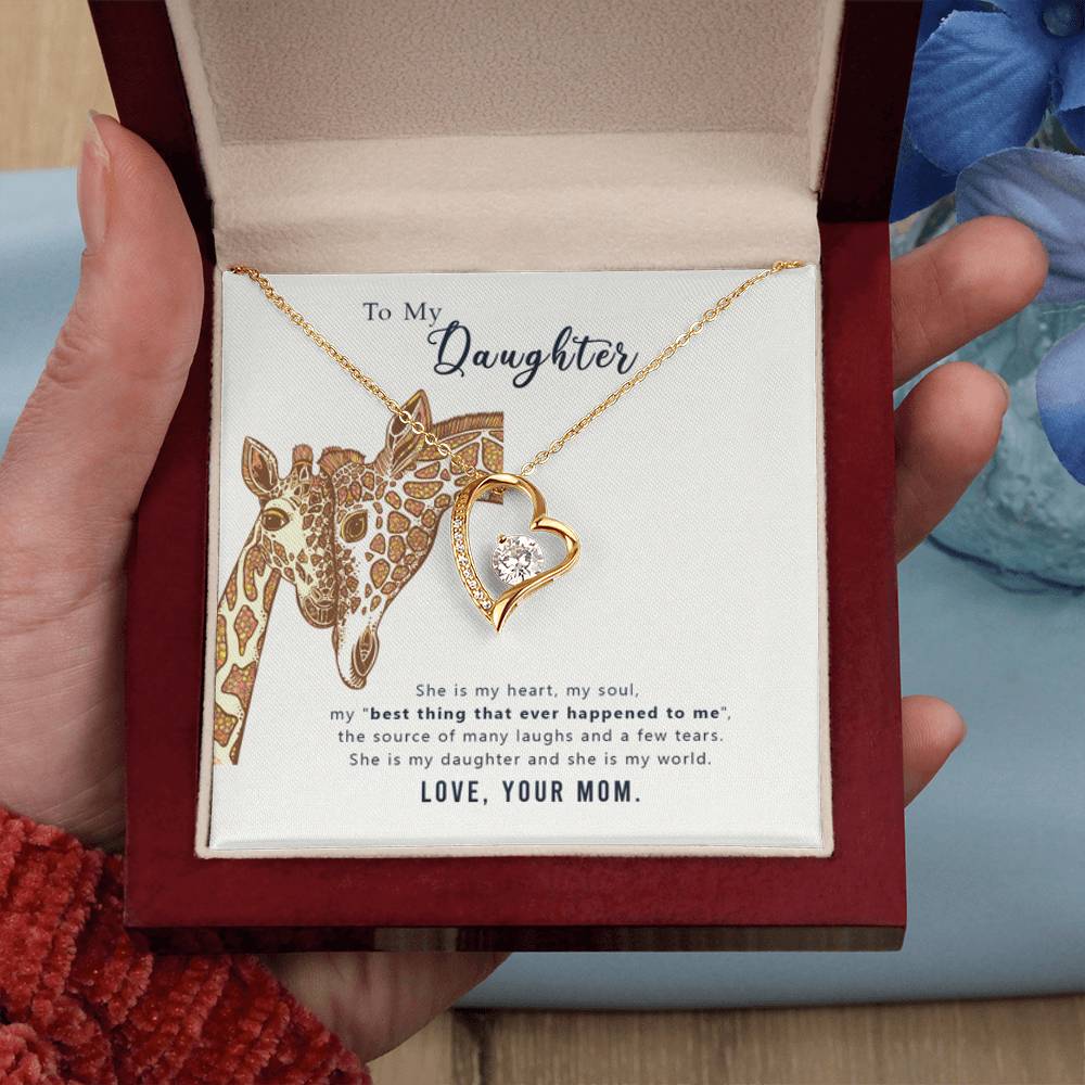 To My Daughter Necklace – Gift for Daughter from Mom – Forever Love Necklace - Personalize Memories