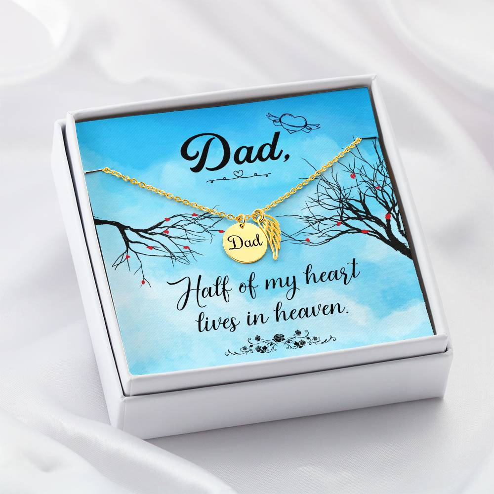 Dad Remembrance Necklace - Remembrance Necklace for Dad - Loss of Dad Gift