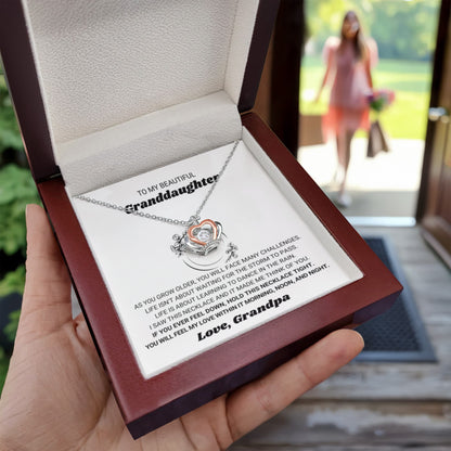 To My Granddaughter Necklace – Birthday Graduation Necklace Gift for Granddaughter – Crown Pendant Necklace - Personalize Memories