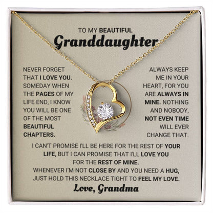 To My Granddaughter Necklace – Birthday & Christmas Gift from Grandma – Forever Love Necklace - Personalize Memories