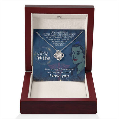 Nurse Wife Gift From Husband - Love Knot Necklace - Personalize Memories