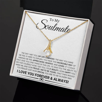 To My Soulmate - The Day I Met You - Alluring Beauty Necklace Gift for Her - Personalize Memories