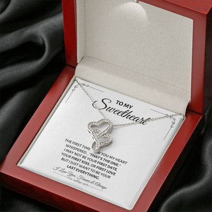 To My Sweetheart Necklace - Gift for Love on Valentine’s Day & Special Days - Heart-to-heart Pendant Necklace - Personalize Memories