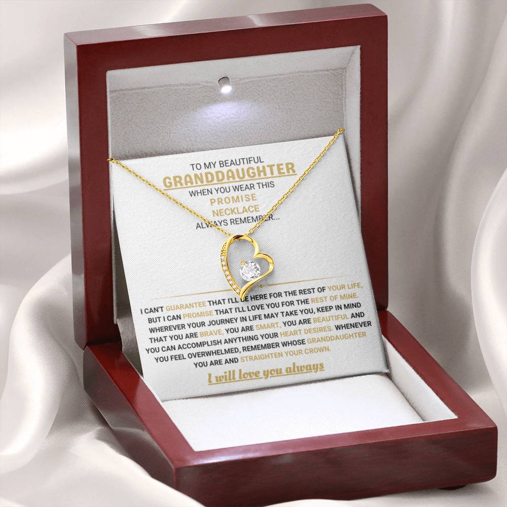 To My Granddaughter Necklace – Graduation Birthday Surprise Gift for Granddaughter – Forever Love Necklace - Personalize Memories