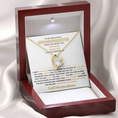 To My Granddaughter Necklace – Graduation Birthday Surprise Gift for Granddaughter – Forever Love Necklace - Personalize Memories