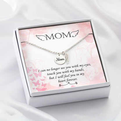 Personalized Memorial Necklace - Remembrance Necklace for Mom - In Loving Memory Gift