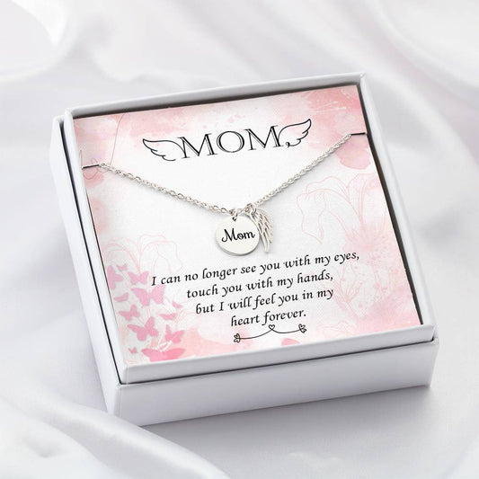 Personalized Memorial Necklace - Remembrance Necklace for Mom - In Loving Memory Gift