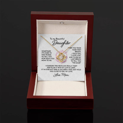 To My Daughter Necklace – Jewelry Gift for Daughter from Mother – Love Knot Necklace - Personalize Memories