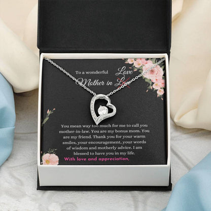 Mother In Law Gift from Daughter In Law - I am blessed to have you in my life - Forever Love Necklace - Personalize Memories