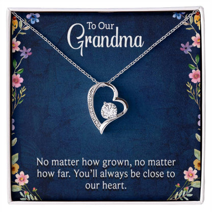 To Our Grandma - You will always be close to our heart - Gift for Grandmother Grandma - Forever Love Necklace - Personalize Memories