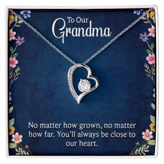 To Our Grandma - You will always be close to our heart - Gift for Grandmother Grandma - Forever Love Necklace - Personalize Memories