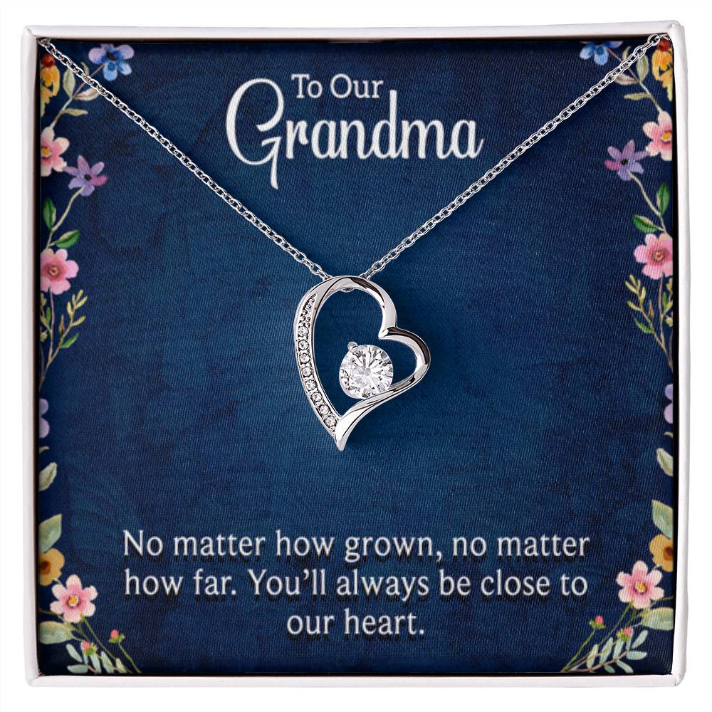 To Our Grandma - You will always be close to our heart - Gift for Grandmother Grandma - Forever Love Necklace - Personalize Memories