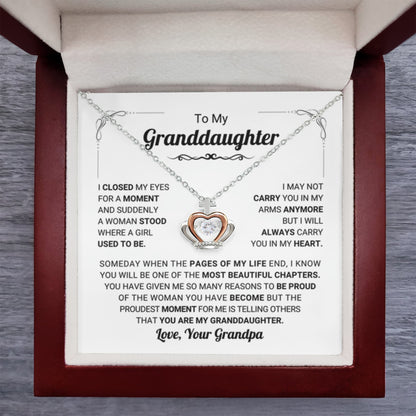 To My Granddaughter Necklace – Bestseller Granddaughter Gift: Birthday Graduation – Crown Pendant Necklace - Personalize Memories