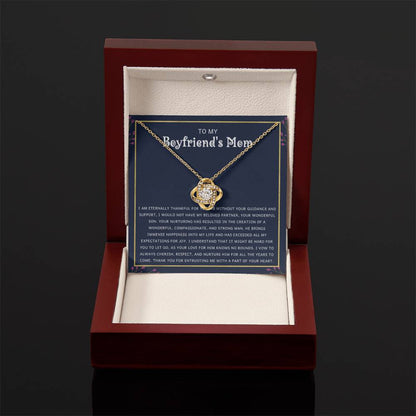 To My Boyfriend's Mom Gift - Your Wonderful Son - Love Knot Necklace - Personalize Memories