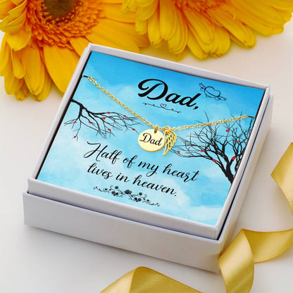 Dad Remembrance Necklace - Remembrance Necklace for Dad - Loss of Dad Gift
