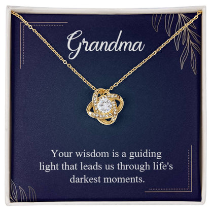 Gift for Grandma - Life's Darkest Moments Grandma - Love Knot Necklace