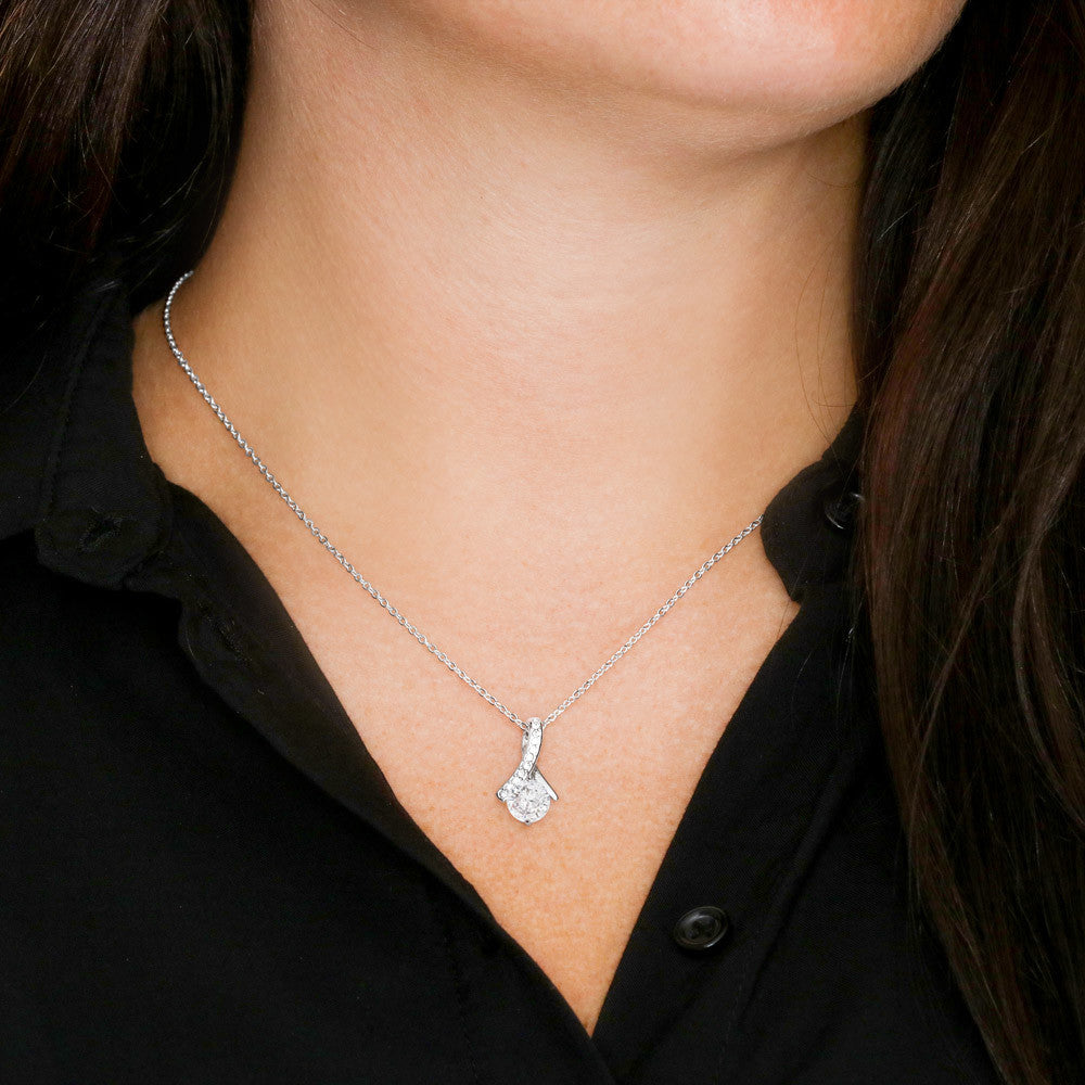To My Daughter Necklace - Sentimental Surprise Gift from Dad - Alluring Beauty Necklace - Personalize Memories