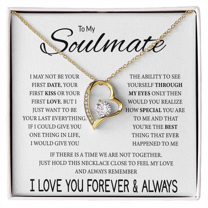 To My Soulmate - Feel My Love - Forever Love Necklace - Gift for Soulmate - Personalize Memories
