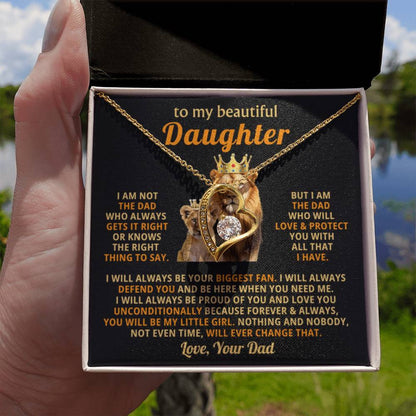 To My Daughter Necklace - Father to Daughter Gift for Graduation, Birthday & Big Life Moments - Forever Love Necklace - Personalize Memories