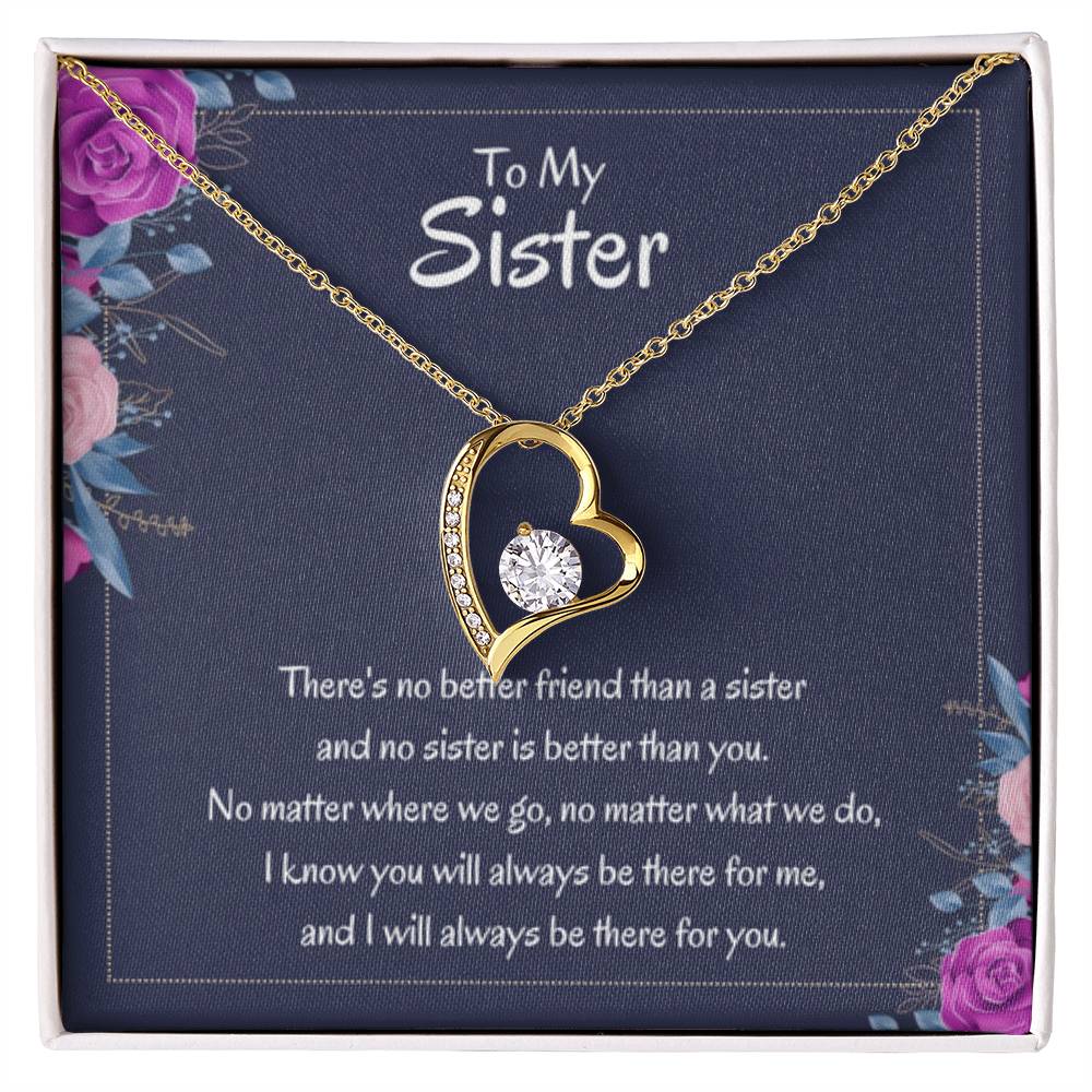 Heartfelt Sister Gift - There's no better friend than a sister - Forever Love Necklace - Personalize Memories