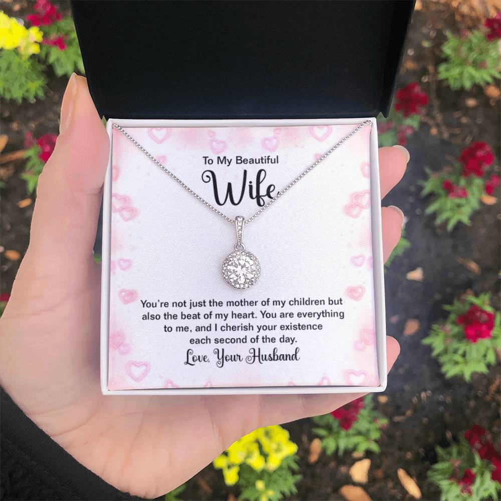 Heartfelt Wife Jewelry - Love Gift from Husband for Birthday, Anniversary & Valentine’s Day - Eternal Hope Necklace - Personalize Memories