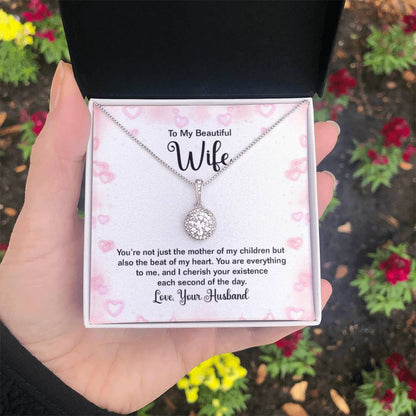 Heartfelt Wife Jewelry - Love Gift from Husband for Birthday, Anniversary & Valentine’s Day - Eternal Hope Necklace - Personalize Memories