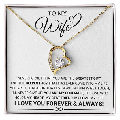 Gift for Wife from Husband - You're The Greatest Gift - Forever Love Necklace - Personalize Memories