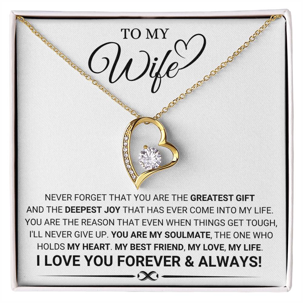 Gift for Wife from Husband - You're The Greatest Gift - Forever Love Necklace - Personalize Memories