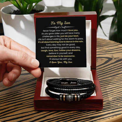 Son Jewelry Gift from Mom – Graduation, Birthday – Love You Forever Bracelet - Personalize Memories