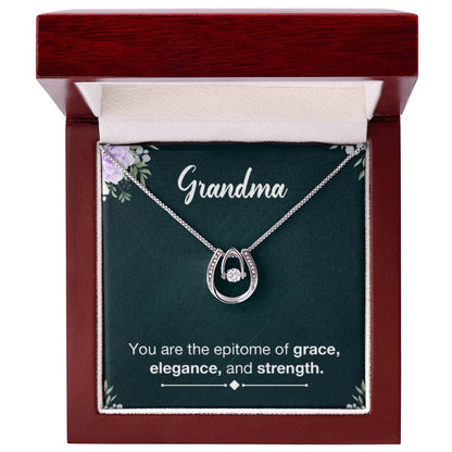 Grandma Necklace from Grandkids Grandma - Lucky In Love PARTNER - Personalize Memories