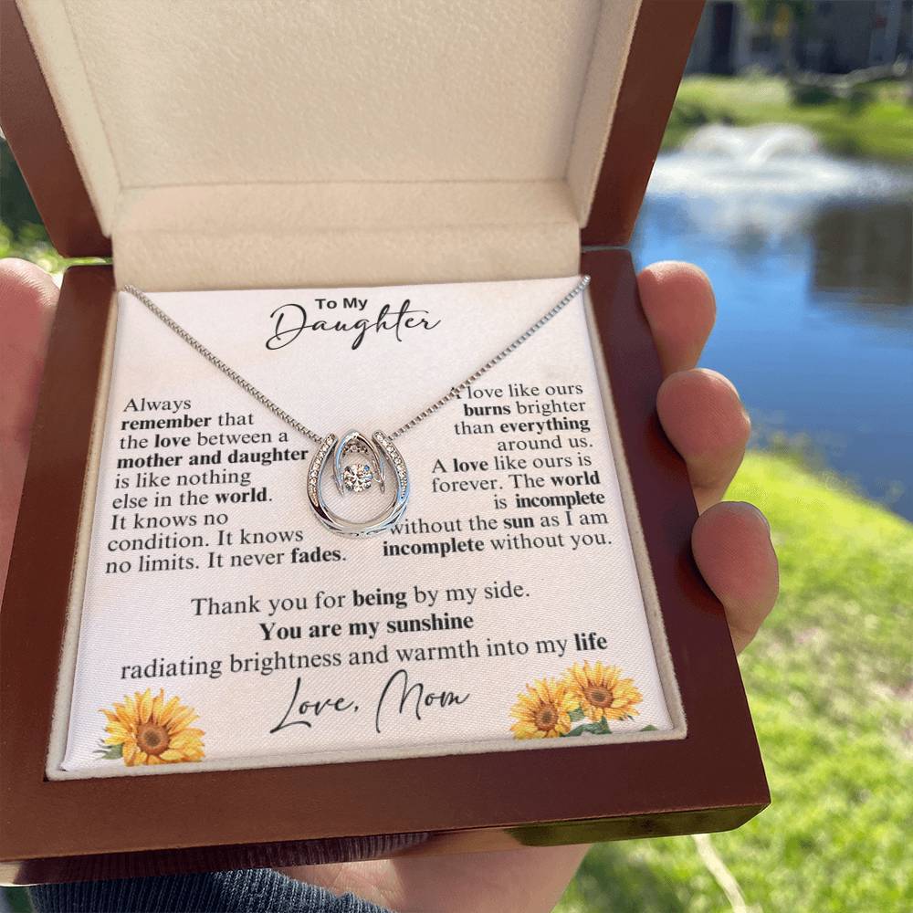 Holiday Gift for Daughter Graduation from Mom – Lucky In Love Necklace - Personalize Memories