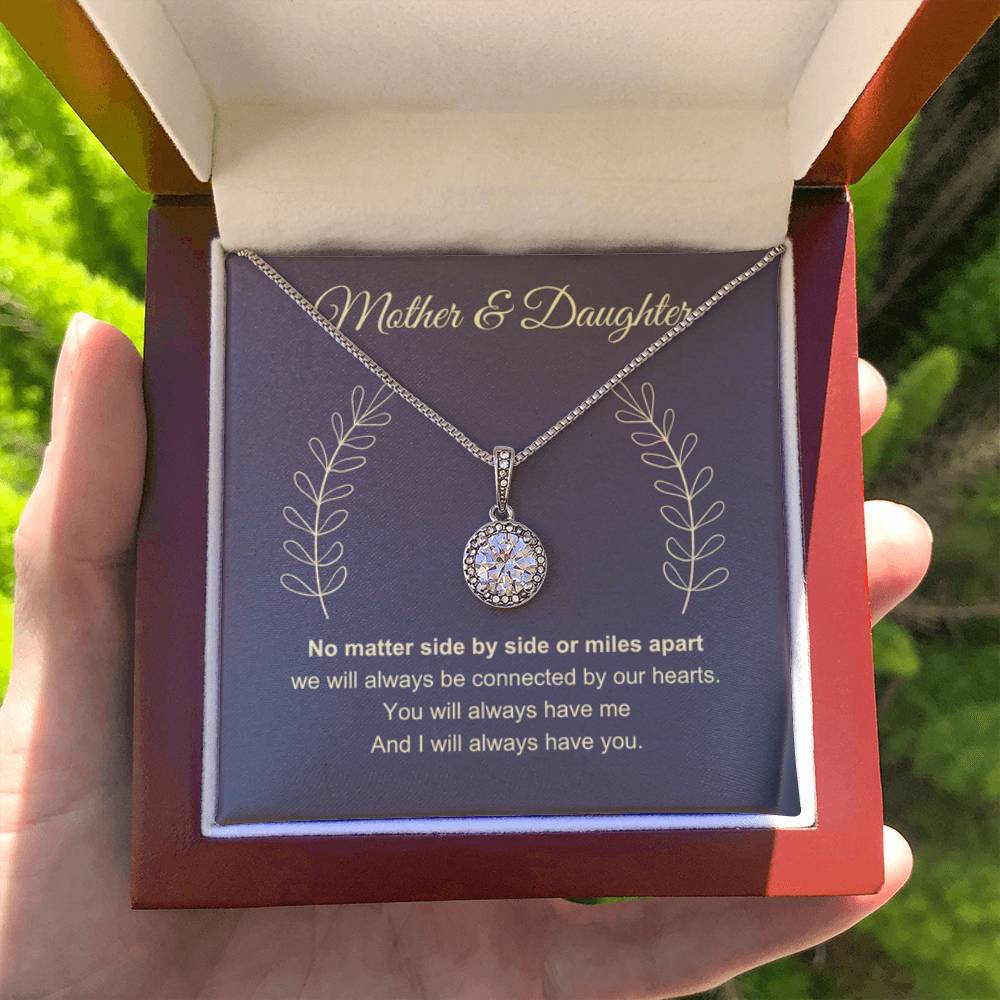 Mother & Daughter - Connected By Hearts - Eternal Hope Necklace - Personalize Memories