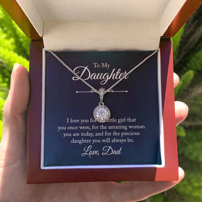 To My Daughter Necklace - Father to Daughter Gift for Graduation, Birthday & Big Life Moments - Eternal Hope Necklace - Personalize Memories