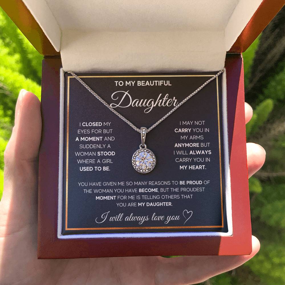 To My Daughter Necklace – Graduation Birthday Gift Idea for Daughter – Eternal Hope Necklace - Personalize Memories