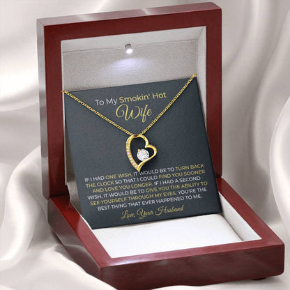 To My Wife Necklace - Romantic Husband to Wife Jewelry for Birthday, Valentine’s Day & Special Celebrations - Forever Love Necklace - Personalize Memories