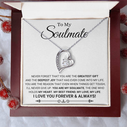 To My Soulmate - I Love You Forever & Always - Forever Love Necklace - Personalize Memories