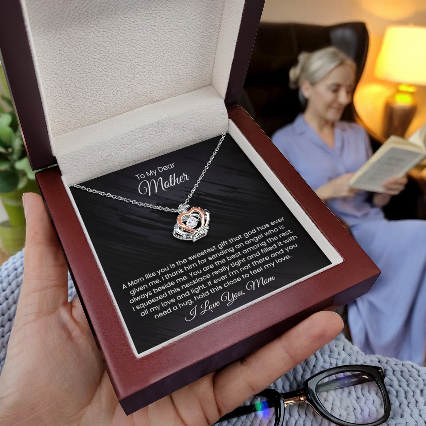 To My Dear Mom - A Mom Like You Is The Sweetest Gift - Crown Pendant Necklace - Personalize Memories