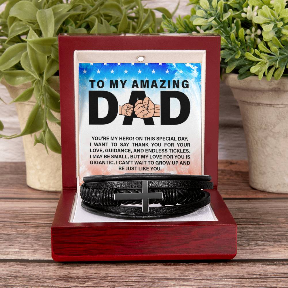 To My Amazing Dad - You're my hero - Gift for Father - Love You Forever Bracelet - Personalize Memories