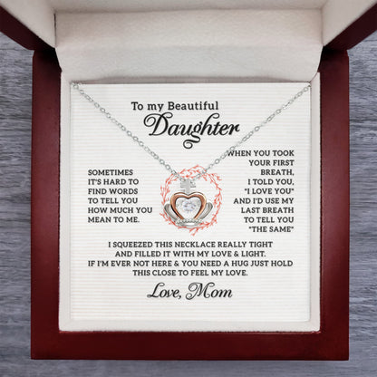 To My Daughter Necklace – Mom’s Choice for Daughter Birthday Graduation – Crown Pendant Necklace - Personalize Memories