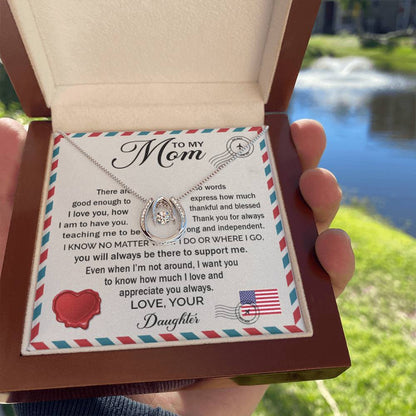 To My Mom - You Will Always Be There To Support Me - Lucky In Love PARTNER - Gift for Mom from Daughter - Personalize Memories