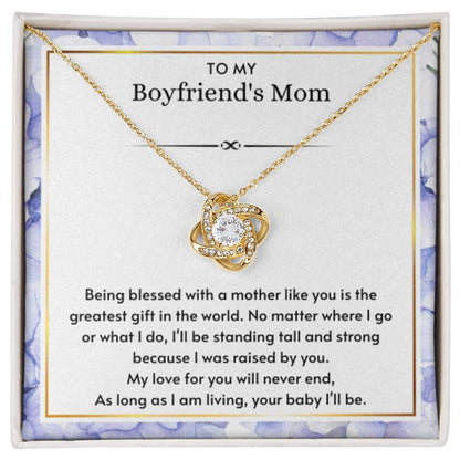 To My Boyfriend's Mom - You've Given A Gracious Man - Love Knot Necklace - Best Gift for Boyfriend's Mom - Personalize Memories
