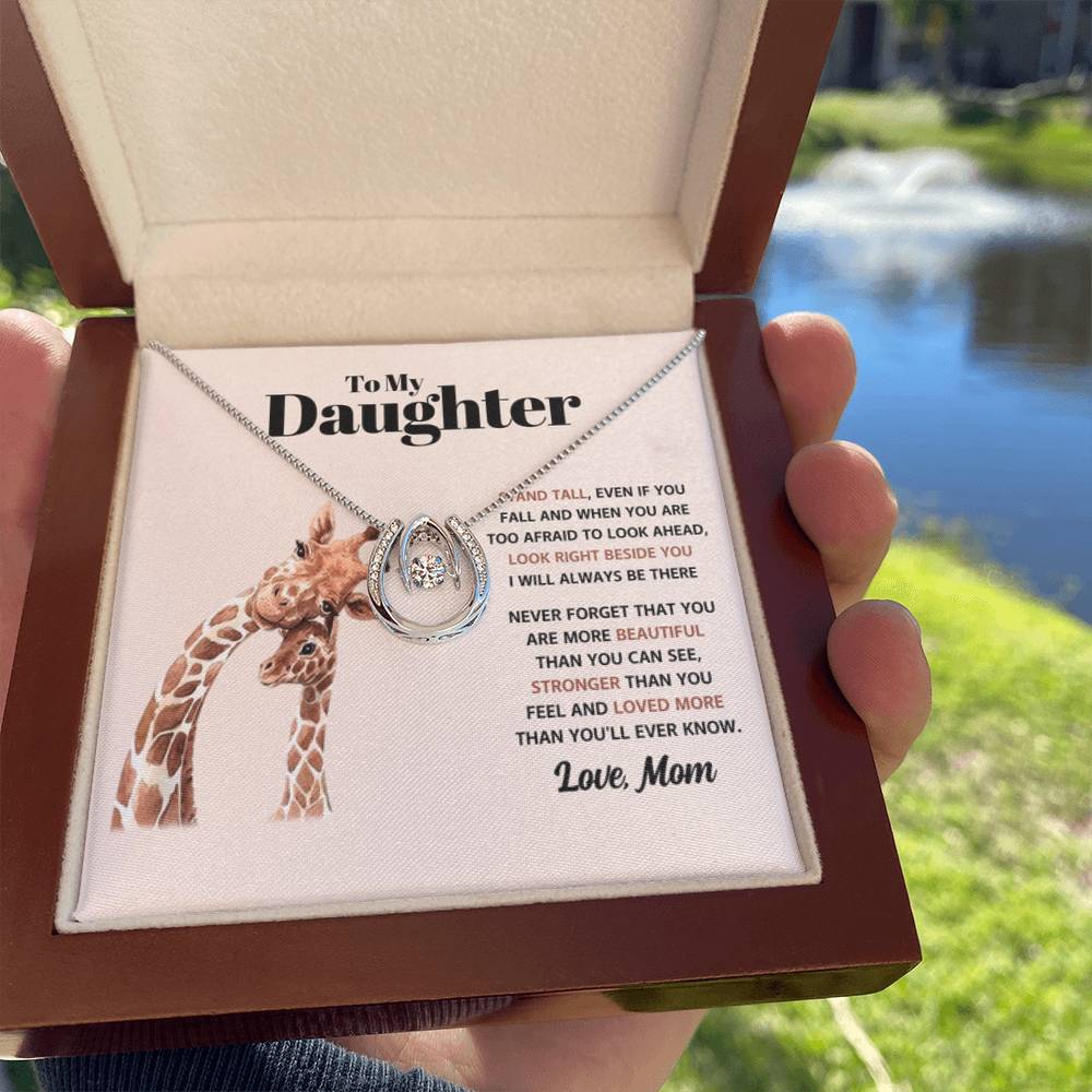 To My Daughter Necklace – Mom’s Choice for Daughter Birthday Graduation –  Lucky In Love Necklace - Personalize Memories