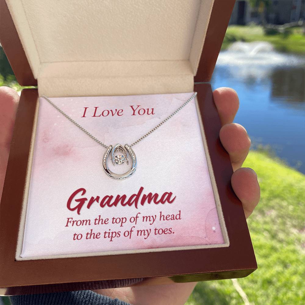 I Love You Grandma Gift from Grandkids Grandma - Lucky In Love PARTNER - Personalize Memories