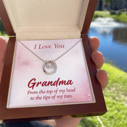 I Love You Grandma Gift from Grandkids Grandma - Lucky In Love PARTNER - Personalize Memories
