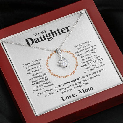 To My Daughter Necklace – Daughter Necklace for Graduation & Birthday Events from Mom – Alluring Beauty Necklace - Personalize Memories