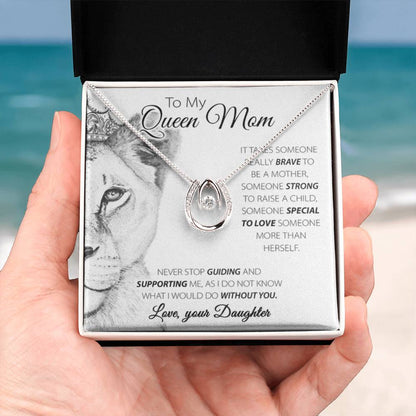 To My Queen Mom Gift from Daughter - Lucky In Love PARTNER - Personalize Memories